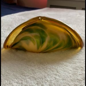 Gorgeous murano glass vase/ napkin holder (9L by 3W by 3H)